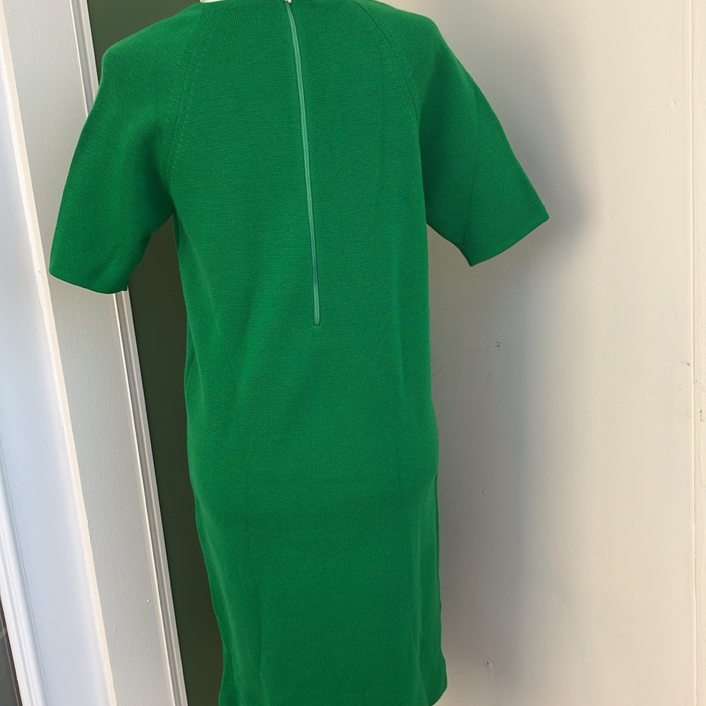 Vintage 60s 70s Kelly Green Knit Dress ☘️🍀 - Picture 4 of 6